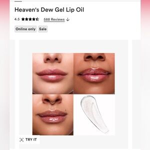 New! Stila Heaven's Dew Gel Lip Oil - Moondust